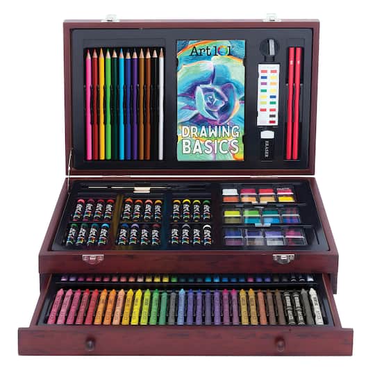 Art 101 Doodle & Draw Wood Art Set